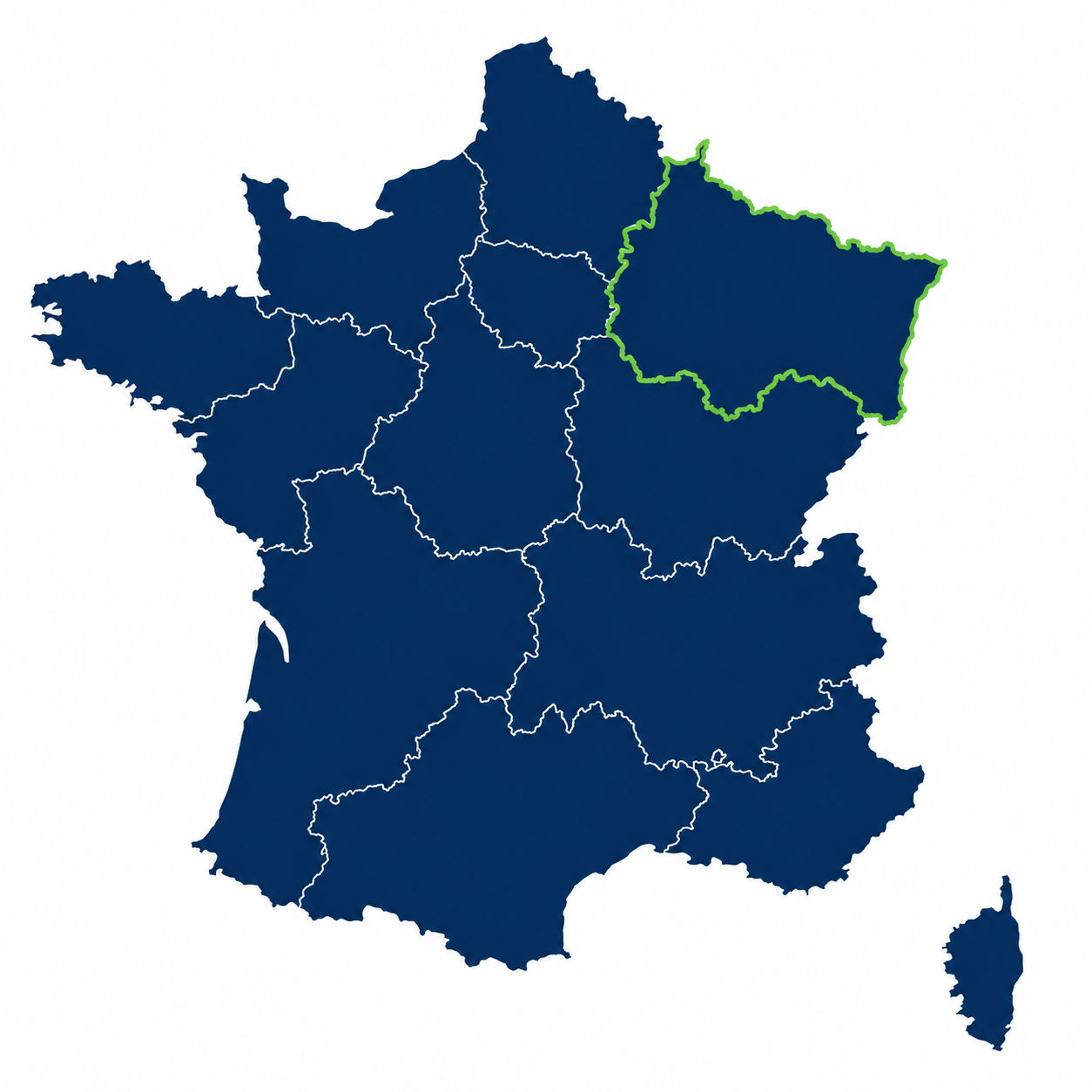 Zone d'intervention Elit Solar : région Grand Est, France